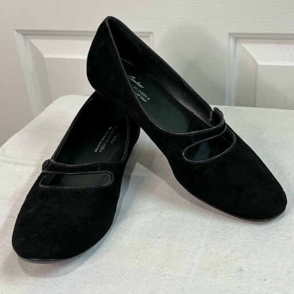 Donald J Pliner black suede Henna Mary Jane flats size 9 minor heel flaw - Picture 2 of 15